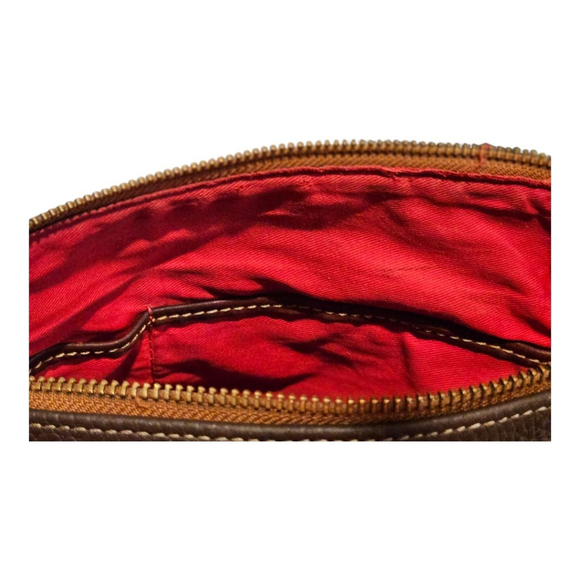 Dooney & Bourke Brown Tan Leather Crossbody Bag Size Medium - Picture 14 of 16